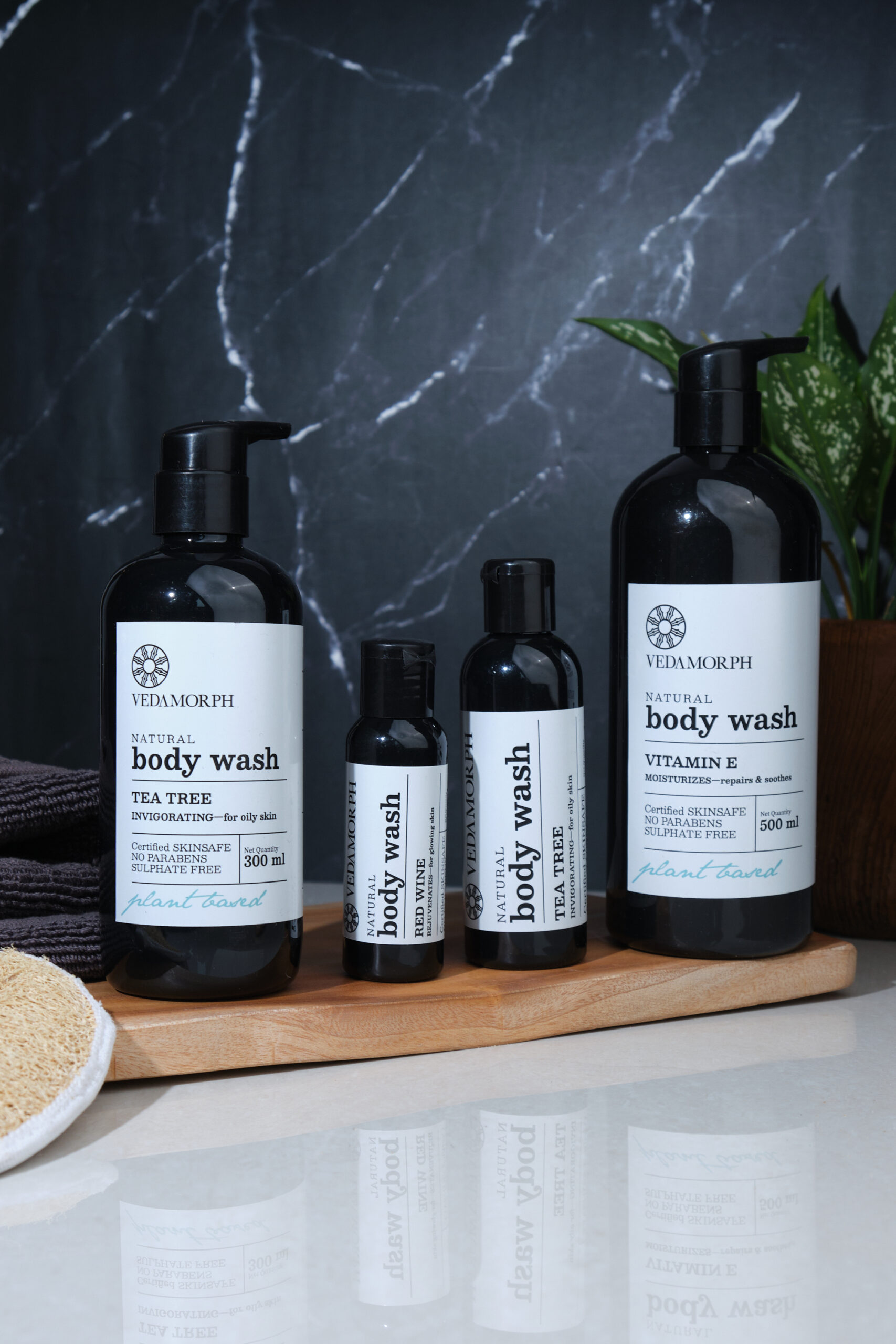 Vedamorph body wash packaging