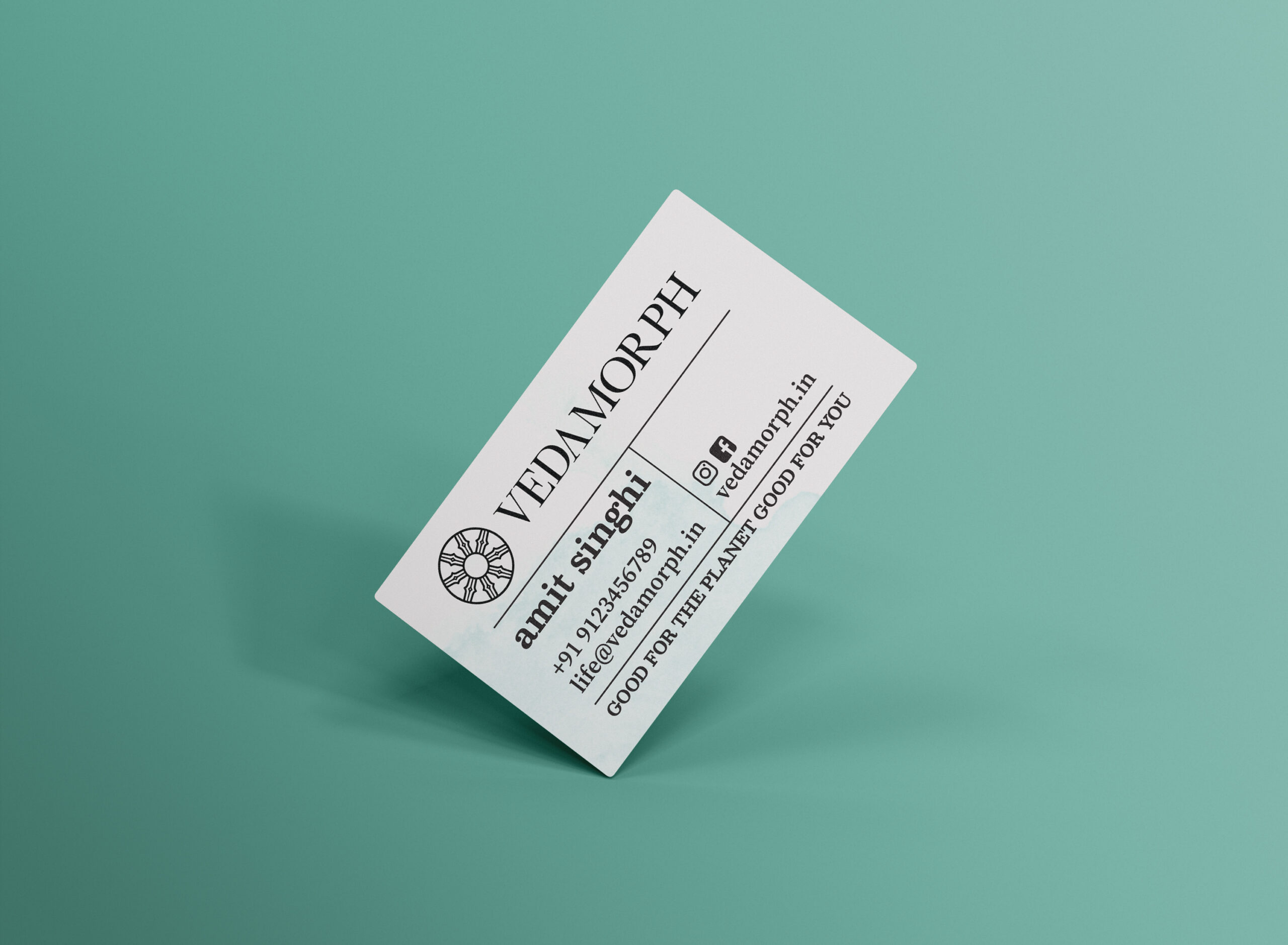 Vedamorph visiting card mockup